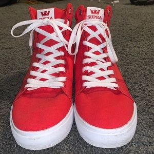 Red High Top Supra’s